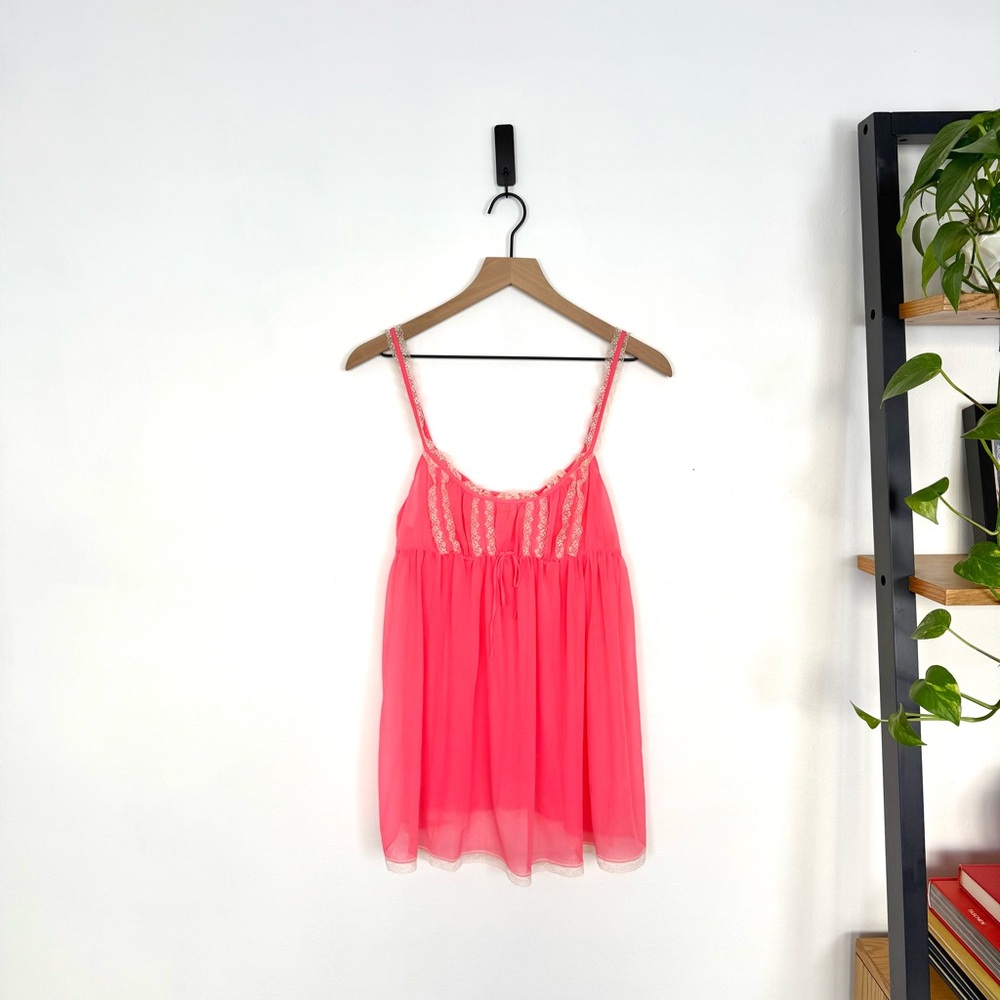 Victoria’s Secret coquette babydoll milkmaid chemise in pink size L